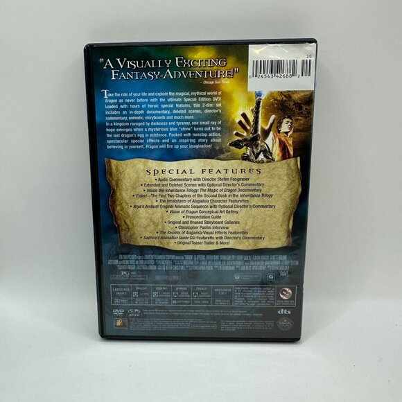Eragon Special Edition DVD Region 1 2006 Fantasy Adventure 2 Disc Set PG Movie - Picture 5 of 7